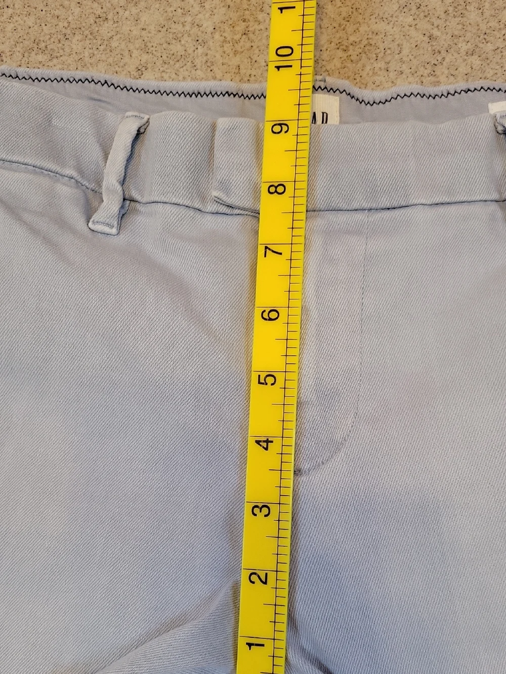 GAP Slim Crop Pants Cerulean Blue Cotton Stretch Size 02